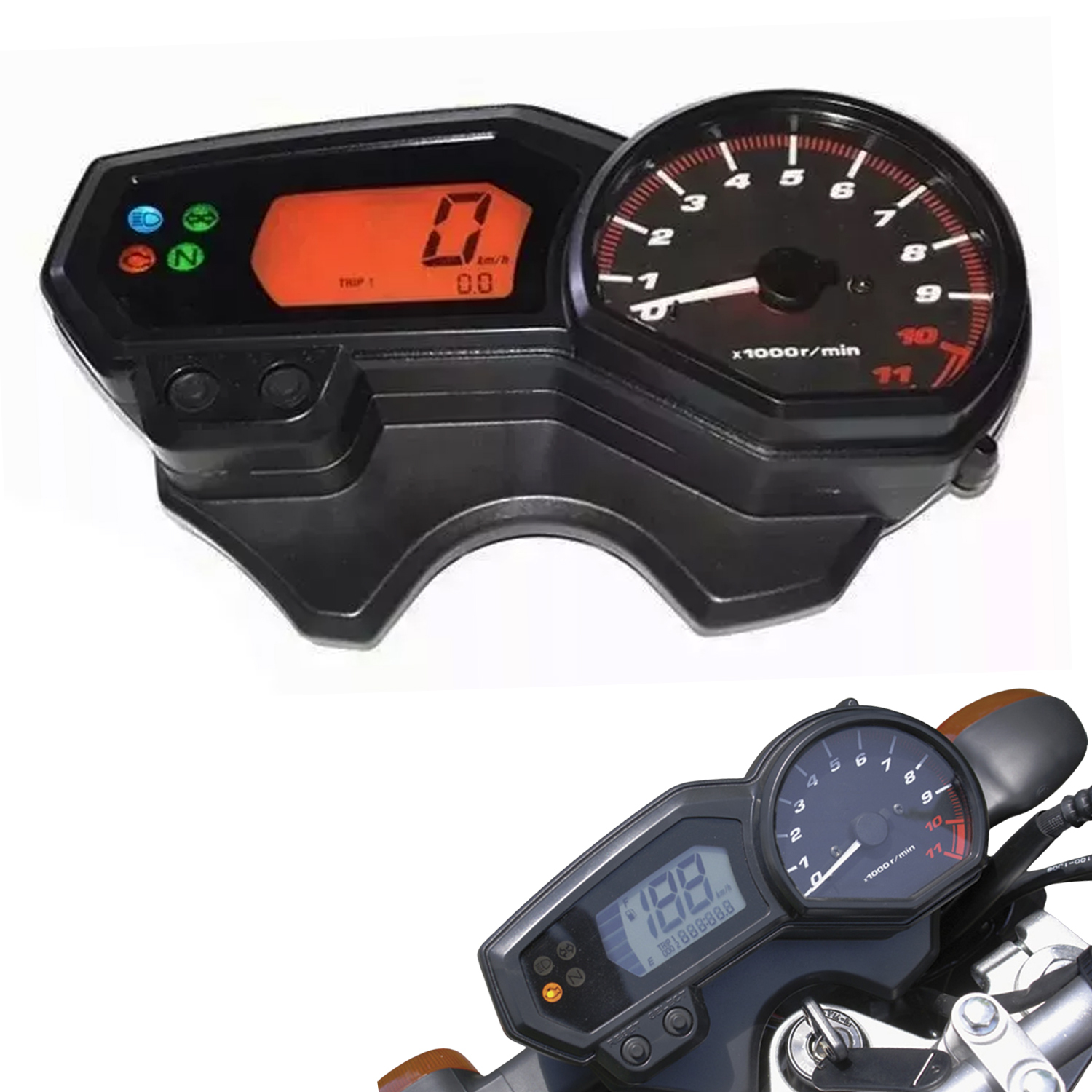 Factory Customized Digital Dashboard Bike Fuel Gauge Odometer