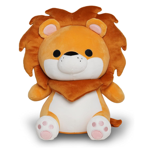 Peluche criniera arruffata splendida piccola coda rosa minuscole zampe per bambini peluche marrone sicuro cartone animato leone africano 10 pollici vendita calda giocattolo leone - Product Image 4