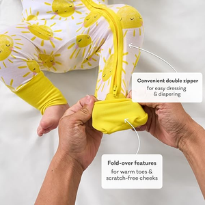 Pijamas Little Sleepers para Bebés Niños y Niñas, Mono de Bambú y Viscosa, Ropa de Dormir para Recién Nacidos, Cremallera YKK de <span class=keywords><strong>2</strong></span> Vías, Suave, 180-200 GSM, Todas las Temporadas - Product Image 3