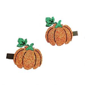 Nouveau à la mode enfants épingle à cheveux en gros mignon enfants paillettes feutre Halloween citrouille pince à cheveux pour enfants filles - Product Image 2