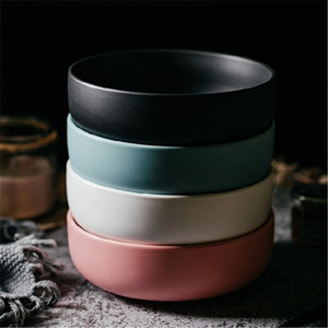 Vente en gros Offre spéciale Bol en porcelaine fait à la main moderne de couleur noire émaillée mate pour la soupe - Product Image 2
