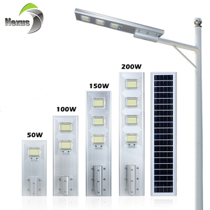 Chất lượng cao ngoài trời đường đèn IP65 không thấm nước 50Watt <span class=keywords><strong>100Watt</strong></span> 150watt 200Watt tích hợp tất cả trong một LED năng lượng mặt trời ánh sáng đường phố - Product Image 1