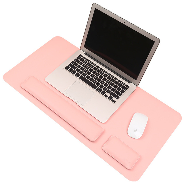 Factory Custom Double-sided Keyboard Wrist Rest Pad Ergonomic Design Wrist Rest PU Leather Keyboard Rest