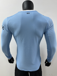 Maillot de football à manches longues bleu de l'équipe d'Angleterre, 100% authentique, service de personnalisation OEM, prend en charge le nom de l'équipe, automne/hiver - Product Image 2