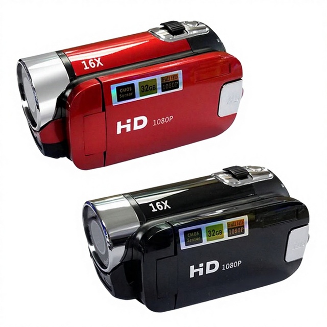 16-Megapixel CMOS Sensor Lithium Battery Fixed Focus SD Card 1080p HD Digital Video Camera 2-3" Screen Electronic Image
