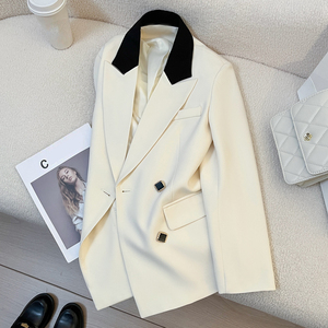 Nuevo Traje de Mujer de Primera Calidad, Estilo Casual, con Parches de Color, Doble Botonadura, a la Moda - Product Image 5