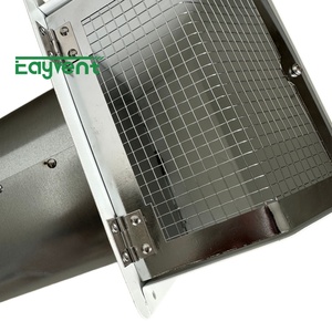 Capot de ventilation mural en acier galvanisé avec grille et amortisseur <span class=keywords><strong>pour</strong></span> sèche-linge, <span class=keywords><strong>hotte</strong></span> de cuisine, conduit de CVC 4, 6, 8 pouces - Product Image 4