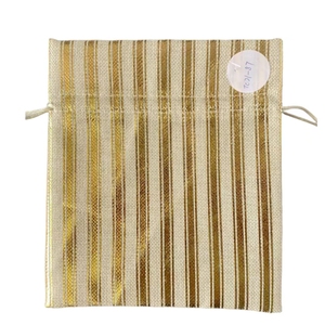 Sac cadeau en lin avec cordon de serrage, emballage textile polyvalent pour diverses occasions - Product Image 3