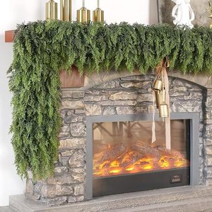 Guirnalda Artificial de Cedro y Ciprés Weida 886, Decoración Navideña para el Hogar, Guirnaldas de Agujas de Pino y Ratán - Product Image 1