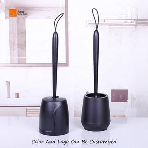 <span class=keywords><strong>Brosse</strong></span> de toilette recyclable en plastique <span class=keywords><strong>silicone</strong></span> noir à long manche avec support de drainage pour les commodités de l'hôtel domestique <span class=keywords><strong>Amazon</strong></span> Online - Product Image 6