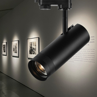 220V Dimmable 15W 18W COB LED Moderne En Aluminium Rail Lumière Intelligent Angle De Faisceau Réglable Anti-Éblouissement pour Musée Art Galerie Dali
