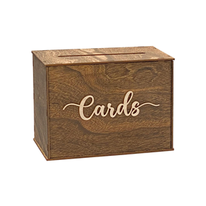 <span class=keywords><strong>Caja</strong></span> <span class=keywords><strong>de</strong></span> Madera para Tarjetas, <span class=keywords><strong>Caja</strong></span> <span class=keywords><strong>de</strong></span> Almacenamiento para Tarjetas <span class=keywords><strong>de</strong></span> Boda, Adecuada para Bodas, Cumpleaños, Baby Showers, Fiestas <span class=keywords><strong>de</strong></span> Graduación - Product Image 1