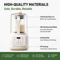 Máquina para Hacer Leche de Soya de 1.5L y 600W, Automática, Multifuncional, Silenciosa, sin Filtro, Fácil de Limpiar, a Base de Soya y Frutos Secos