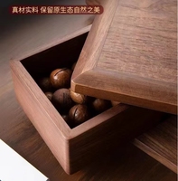 Plateau en bois massif de style chinois moderne, boîte de rangement rotative pour fruits secs et collations, pour la maison, le salon