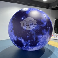 Boule de lune gonflable géante personnalisée de 6m 10m en PVC pour la fête sur le thème de l'espace Modèle de lumière LED de la Terre Durable et portable