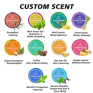 Tablettes de douche effervescentes 100 % naturelles, végétaliennes, écologiques et colorées, aromathérapie relaxante, hydratante, anti-stress, à l'eucalyptus, vente en gros - Product Image 4