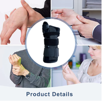 Attelle de poignet et d'avant-bras médicale CE ISO YR-314-1 Classe I pour le syndrome du canal carpien et la fixation des fractures, support réglable en aluminium, garantie 1 an