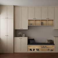 Armoire murale de chambre à coucher moderne et luxueuse sur mesure Lesso Home, grande capacité de rangement, dressing intégré, armoire du sol au plafond en bois de qualité ENF