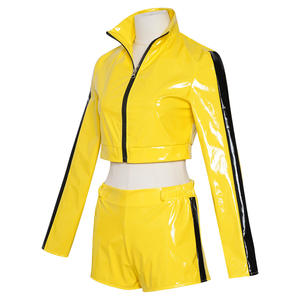 Yellow <strong>Tracksuit</strong> <strong>Bride</strong> Cosplay Costume Short Pants Outfit for Halloween &amp; Stage - Product Image 2