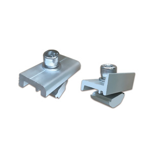 Bloque de presión para riel fotovoltaico de venta directa del fabricante para cochera - Aleación de aluminio ajustable de un solo lado con recubrimiento en polvo - Product Image 1