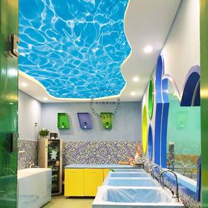 Papel Tapiz para <span class=keywords><strong>Techo</strong></span> <span class=keywords><strong>con</strong></span> Diseño de Olas de Agua de Mar, Estilo Océano, para <span class=keywords><strong>Piscina</strong></span> Infantil - Product Image 3