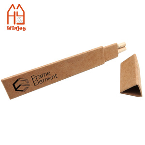 Trousse à crayons personnalisée écologique en bois naturel en <span class=keywords><strong>papier</strong></span> kraft brun <span class=keywords><strong>triangulaire</strong></span> pour enfants pour cadeau promotionnel ou d'affaires - Product Image 5