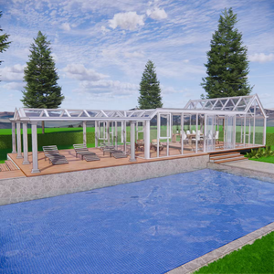 Solárium de Aluminio y Vidrio Semiabierto Personalizado |   Solárium para Patio de Cuatro Estaciones para Jardín de Villa - Product Image 2