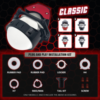 Faros delanteros clásicos para coche, luz led con Chip de diodo, bi-led, 3,0 pulgadas, Hella 3R 55W 12V