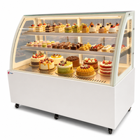 Réfrigérateur vitrine encastrable sur mesure pour tranches de gâteaux et pâtisseries 2-8 ° C