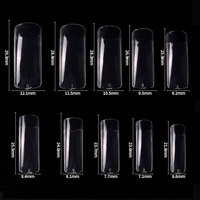TSZS professionnel 500 pièces/boîte embouts d'ongles artificiels couverture complète ongles conseils acrylique Transparent naturel français demi-couverture conseils