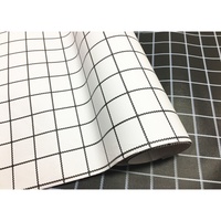 Papier peint géométrique en vinyle PVC auto-adhésif imperméable à rayures et carreaux modernes, à peler et coller, pour la décoration du salon, du bureau à domicile