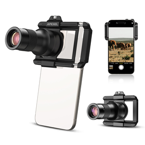 APEXEL Nouveau kit d'objectifs pour téléphone 2-en-1 <span class=keywords><strong>Ultra</strong></span> HD 6X Télé<span class=keywords><strong>objectif</strong></span> 150mm <span class=keywords><strong>Macro</strong></span> avec clip universel pour la plupart des smartphones - Product Image 1