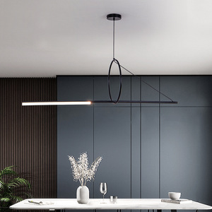 Lámpara Colgante LED Minimalista Creativa de Diseño Geométrico Lineal para Restaurante, Bar, Escritorio, Alimentación CA - Product Image 4