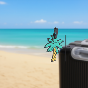 PVC <b>Luggage</b> Tag Palm Tree 15cm Travel <b>Accessory</b> - Product Image 3
