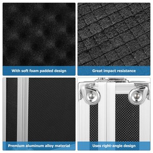 Échantillon gratuit 25 ans fournisseur d'Eva étui de voyage rigide et écologique personnalisé fermeture à glissière durable avec insert en mousse - Product Image 2