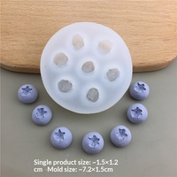 DIY Fruit Siliconen Mal Gemakkelijk Ontvormen 3D Bosbes Frambozen Vormen Chocolade Snoep Fondant Hars Epoxy Gips Zeep Maken