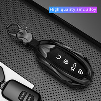 Housse de clé à distance de voiture, étui en cuir en alliage de Zinc, accessoires porte-clés adapté pour Chery Tiggo8plus, accessoires de voiture