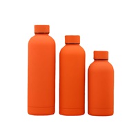 Gourde à Double paroi avec Logo personnalisé, bouteille d'eau isolée en acier inoxydable avec toucher doux