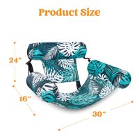 Chaise longue flottante en PVC gonflable pour adultes Bateau flottant de piscine pliable pour l'été Plage Lac Fun Party Matelas d'eau