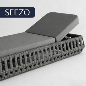 Chaises longues d'extérieur à vendre en 2026, chaises longues <span class=keywords><strong>de</strong></span> jardin en aluminium bon marché, chaises longues <span class=keywords><strong>de</strong></span> plage en plein air, chaises longues en corde tressée, tissu imperméable - Product Image 4