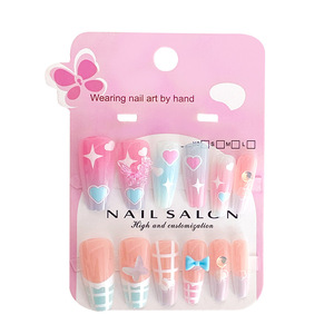 <span class=keywords><strong>Faux</strong></span> <span class=keywords><strong>ongles</strong></span> amovibles pour enfants, faits à la main, pour les enfants de 3 à 12 ans, collection d'autocollants pour <span class=keywords><strong>ongles</strong></span> DIY - Product Image 4