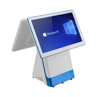 POS-система LICON WLL-E6S с двумя 15,6-дюймовыми емкостными сенсорными экранами, процессором I3, кассовым аппаратом, Windows, Bluetooth/Wi-Fi 6, 1366x768