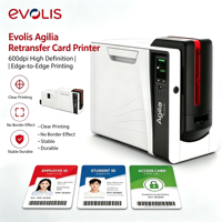 Imprimante de cartes d'identité Evolis Agilia Retransfer double face haute sécurité pour cartes PVC CR80, fabrication de badges pour administrations et entreprises