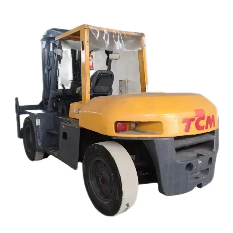 Truk forklift diesel 10ton kualitas tinggi memakai merek Jepang TCM FD100Z8 FD100 untuk dijual dengan harga rendah