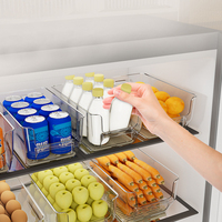 Boîte de rangement pour aliments pour animaux de compagnie GREENSIDE de haute qualité, nouveau design, organisateur transparent pour réfrigérateur avec drain pour la cuisine et le réfrigérateur