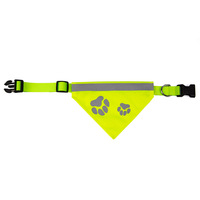 Conception de LOGO personnalisé Bandana réfléchissant pour chien Bandana de sécurité pour animaux de compagnie pour la marche nocturne Accessoire pour animaux de compagnie