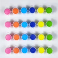 Professionnel Mini pas cher 3ml 5ml 6 12 couleurs bande pots en plastique enfant Non toxique peinture acrylique à base d'eau