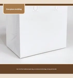 Sacs d'emballage alimentaire à emporter avec logo imprimé, en aluminium et tissu non tissé isolant, avec poignée longue pour gâteaux et thé au lait - Product Image 4