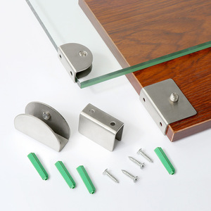 Haidibosi Stainless Steel Glass Clamp <b>Bracket</b> For Cabinet Shelves Durable Support Fixing Hardware Accessory - Product Image 3