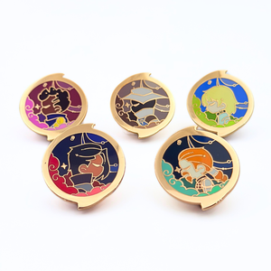 Скользящая металлическая эмалированная булавка - Product Image 6